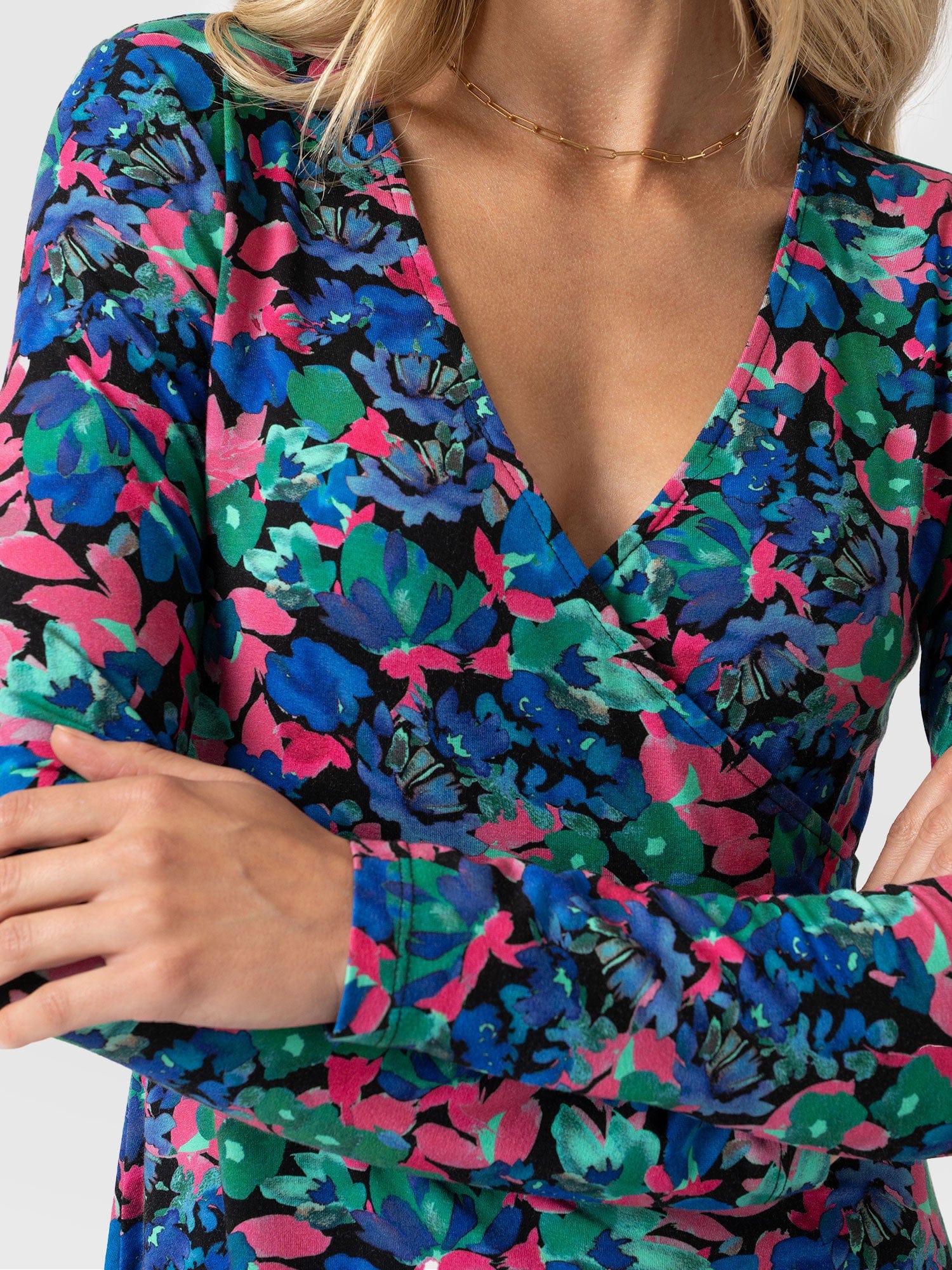 Maggie Wrap Dress Neptune Garden - Women's Dresses | Saint + Sofia® EU